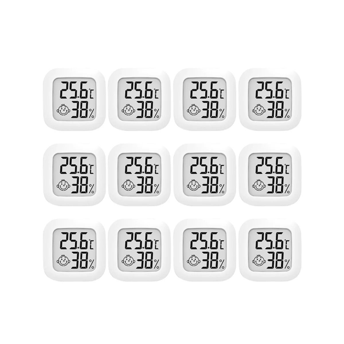 12Pcs Mini LCD Digital Thermometer Hygrometer Indoor Room Temperature Humidity Meter Sensor Gauge
12Pcs Mini LCD Digital Thermometer Hygrometer Indoor Room Temperature Humidity Meter Sensor Gauge