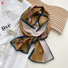 2021 Women Silk Scarf Print Female Luxury Skinny Hair Neck Scarves Lady's Bag Tie Ribbons Headband Accessories Summer New
2021 Women Silk Scarf Print Female Luxury Skinny Hair Neck Scarves Lady's Bag Tie Ribbons Headband Accessories Summer New