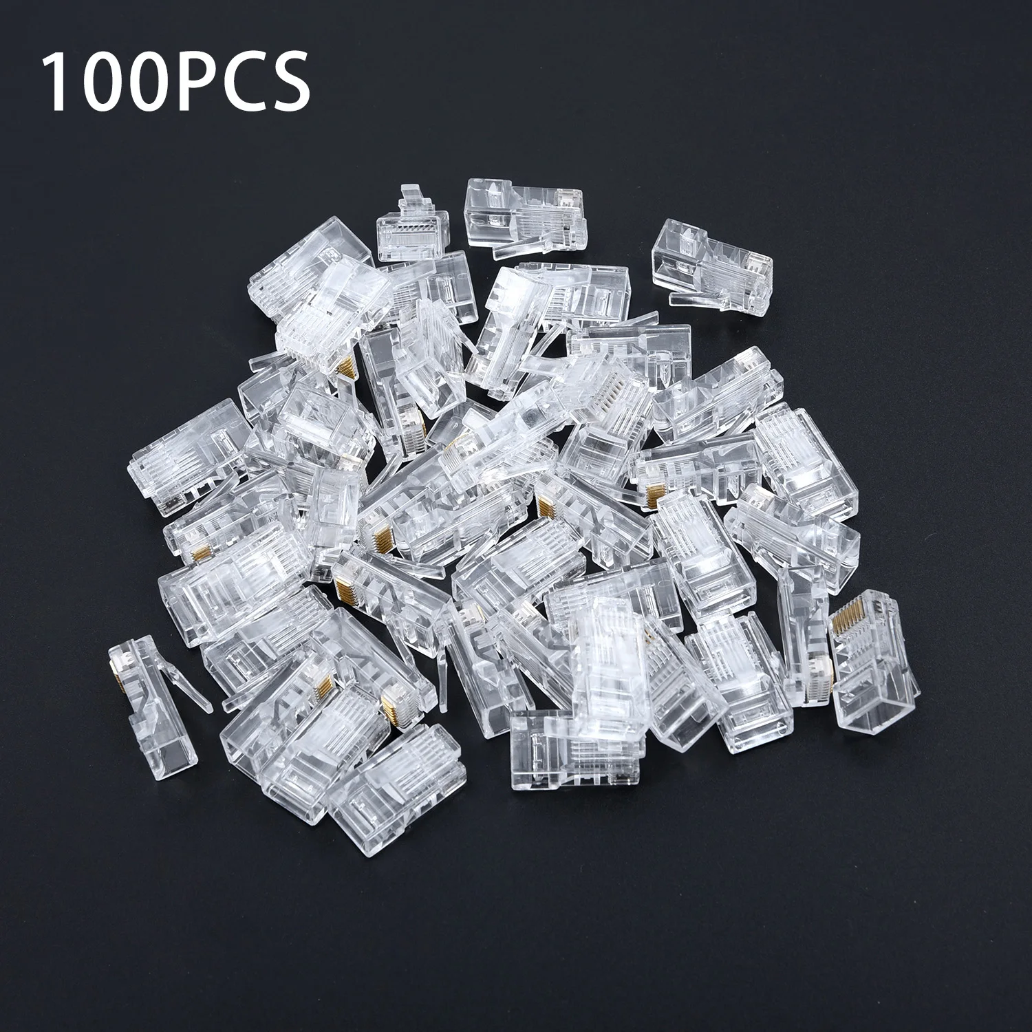 100Pcs Network Modular Plug End Pass Through 8P8C For CAT5e Cable Connector Computer Hardware Connectors Computer Accessories
100Pcs Network Modular Plug End Pass Through 8P8C For CAT5e Cable Connector Computer Hardware Connectors Computer Accessories