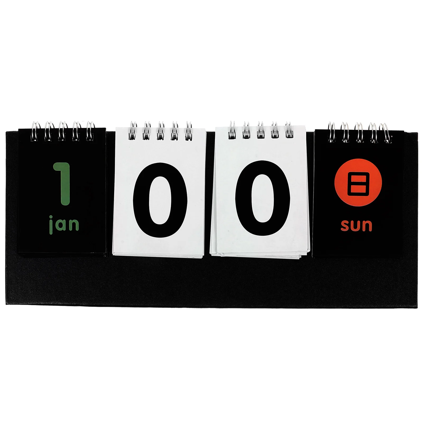 

Black Modern Desk Calendar Reversible Design Countdown Calendar Score Board Style Standing Calendar Desktop Reusable Perpetual