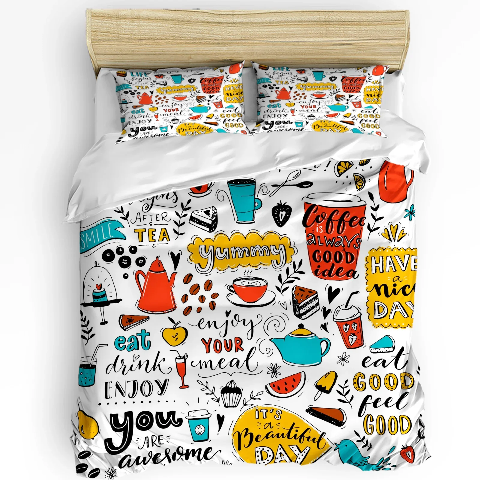 Cafe Doodle Teapot Cup Food Printed Comfort Duvet Cover Pillow Case Home Textile Quilt Cover Boy Kid Teen Girl 3pcs Bedding Set
Cafe Doodle Teapot Cup Food Printed Comfort Duvet Cover Pillow Case Home Textile Quilt Cover Boy Kid Teen Girl 3pcs Bedding Set