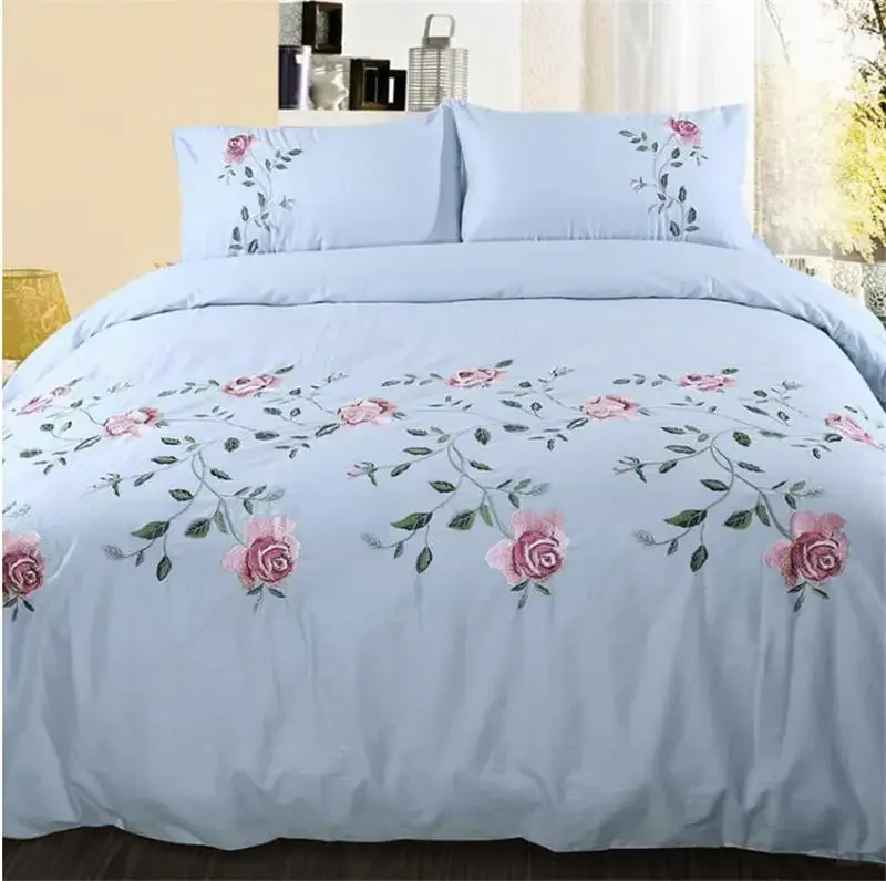 Cotton Soft Bedding set Bed linen Flowers Embroidery White Pink Grey Duvet Cover 220x240 Bed sheet Twin Full Queen King size
Cotton Soft Bedding set Bed linen Flowers Embroidery White Pink Grey Duvet Cover 220x240 Bed sheet Twin Full Queen King size