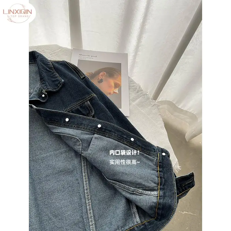 2024 Spring Autumn Vintage Oversize Denim Jacket Women Clothes Korean Bomber Coat Female Casual Fashion Loose Jeans Outwear
2024 Spring Autumn Vintage Oversize Denim Jacket Women Clothes Korean Bomber Coat Female Casual Fashion Loose Jeans Outwear