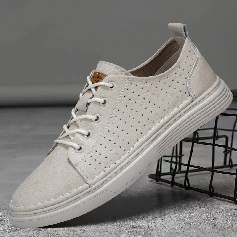 Summer breathable Genuine Leather Casual Shoes Men's handmade Quality Male white Oxford Shoes Jogging Shoes 리얼 가죽 스니커즈 남성용 커플슈즈
Summer breathable Genuine Leather Casual Shoes Men's handmade Quality Male white Oxford Shoes Jogging Shoes 리얼 가죽 스니커즈 남성용 커플슈즈