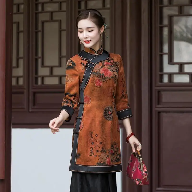 Imitation Fragrant Gauze Qipao Imitation Fragrant Cloud Gauze Tang Suit Fcheongsam Broad Chinese Style Autumn Button Up Dress
Imitation Fragrant Gauze Qipao Imitation Fragrant Cloud Gauze Tang Suit Fcheongsam Broad Chinese Style Autumn Button Up Dress