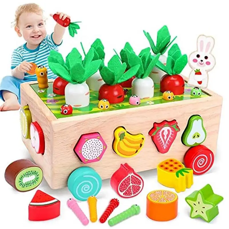 Shape Sorting Toy Farm Montessori Permanence Box Baby Pull Carrot Set Fruit Matching Game Preschool Motor Toys Toddlers Puzzle
Shape Sorting Toy Farm Montessori Permanence Box Baby Pull Carrot Set Fruit Matching Game Preschool Motor Toys Toddlers Puzzle