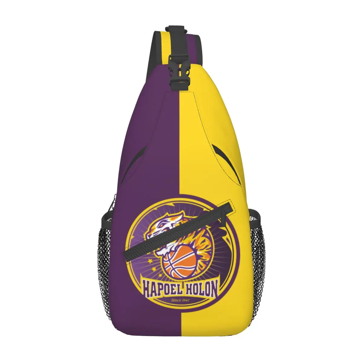 

Hapoel Holon Basketball Sling Backpack, Multipurpose Crossbody Shoulder Chest Bag Travel Hiking Daypack