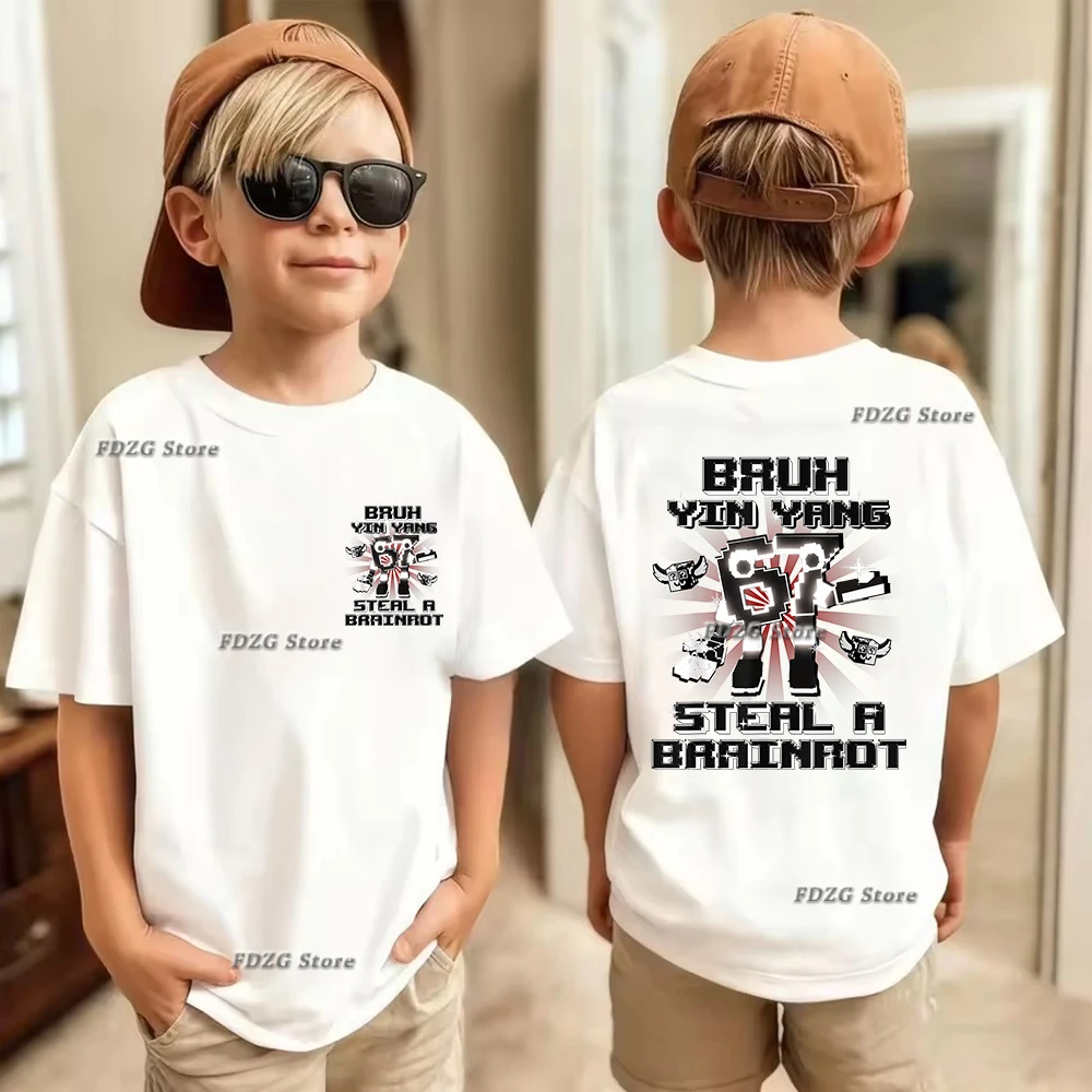 تي شيرت قطني للأطفال بطباعة Summer Italian Brainrot 67 Six Seven، قميص بأكمام قصيرة للأولاد، مريح وعصري تي شيرت قطني للأطفال بطباعة Summer Italian Brainrot 67 Six Seven، قميص بأكمام قصيرة للأولاد، مريح وعصري