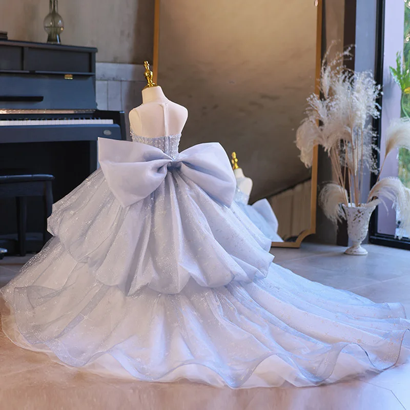 Luxury 100% Real Flower Girl Dress for Wedding Beaded Pearls Long Train Girls Pageant Gown Kid First Communion Dress Size 1-16T
Luxury 100% Real Flower Girl Dress for Wedding Beaded Pearls Long Train Girls Pageant Gown Kid First Communion Dress Size 1-16T