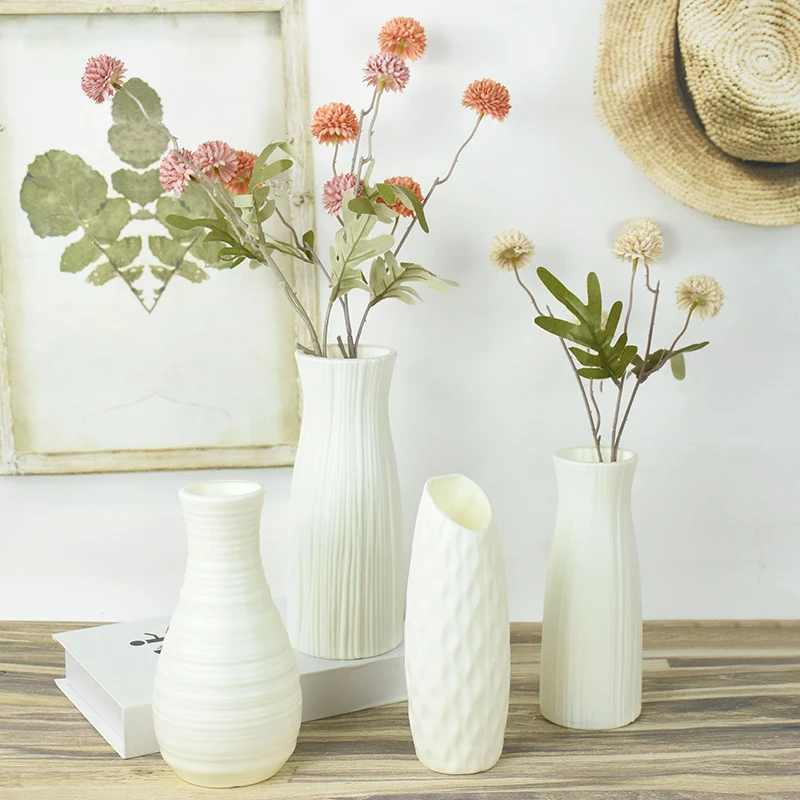 Nordic Style Plastic Vase White Flower Pot Basket Storage Bottle for Flowers Home Living Room Decor Ornaments Flower Arrangement
Nordic Style Plastic Vase White Flower Pot Basket Storage Bottle for Flowers Home Living Room Decor Ornaments Flower Arrangement
