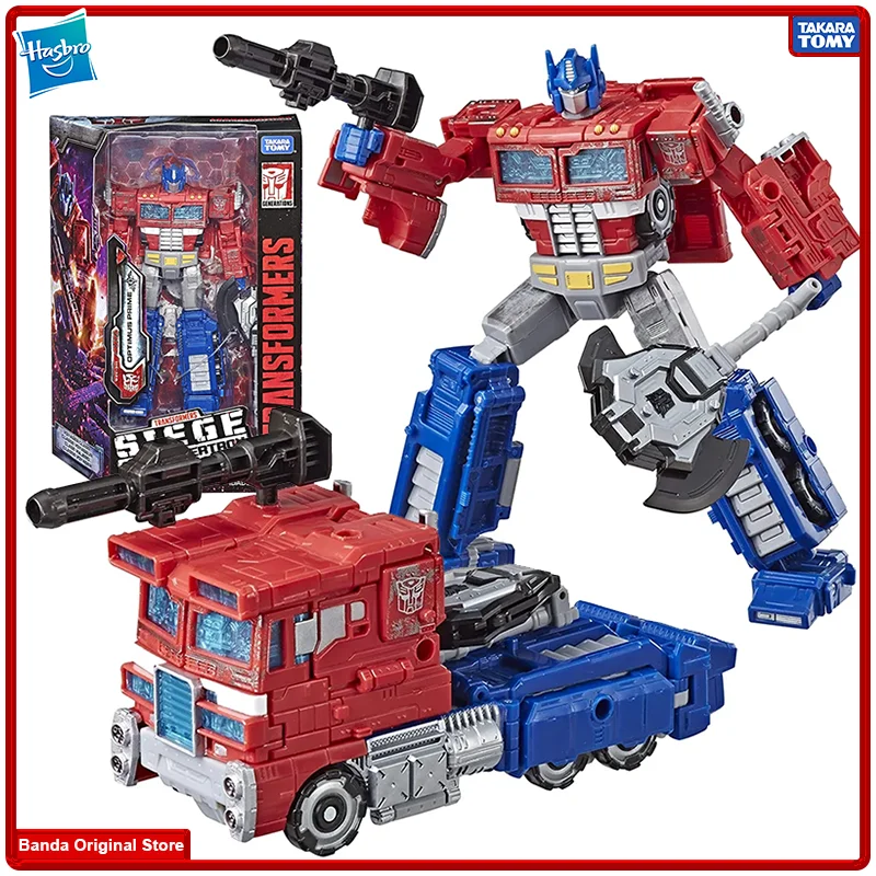 

100% In Stock Original Hasbro Takara Tomy Transformers Generations War for Cybertron Siege Voyager WFC-S11 Optimus Prime Figures