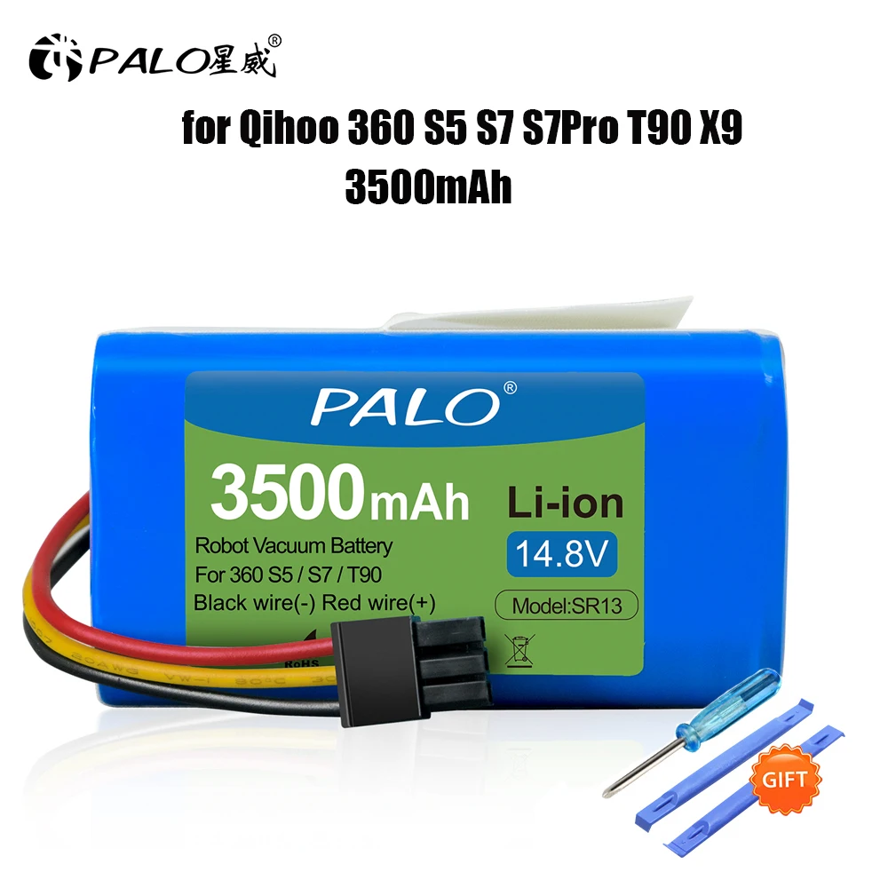 Аккумулятор PALO для робота-пылесоса Qihoo 14,8 S5 S7 S7Pro T90 X9, 3500 в, 360 мАч, сменные батареи
Аккумулятор PALO для робота-пылесоса Qihoo 14,8 S5 S7 S7Pro T90 X9, 3500 в, 360 мАч, сменные батареи