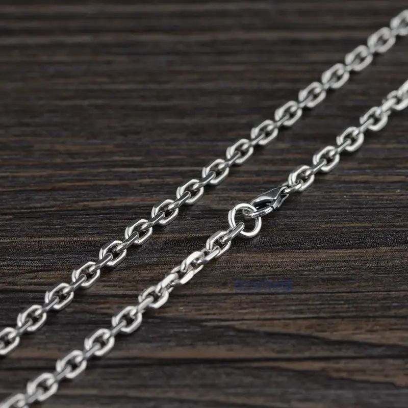 

S925 Silver Thai Silver Retro Wholesale O Word Chain Of Men And Women Lobster Clasp New Fashion Silver Necklace