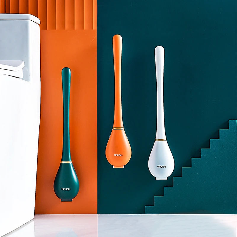 Silicone Toilet Brushes With Holder Set Wall-Mounted Long Handled Toilet Cleaning Brush Modern Hygienic Bathroom Accessories
Silicone Toilet Brushes With Holder Set Wall-Mounted Long Handled Toilet Cleaning Brush Modern Hygienic Bathroom Accessories