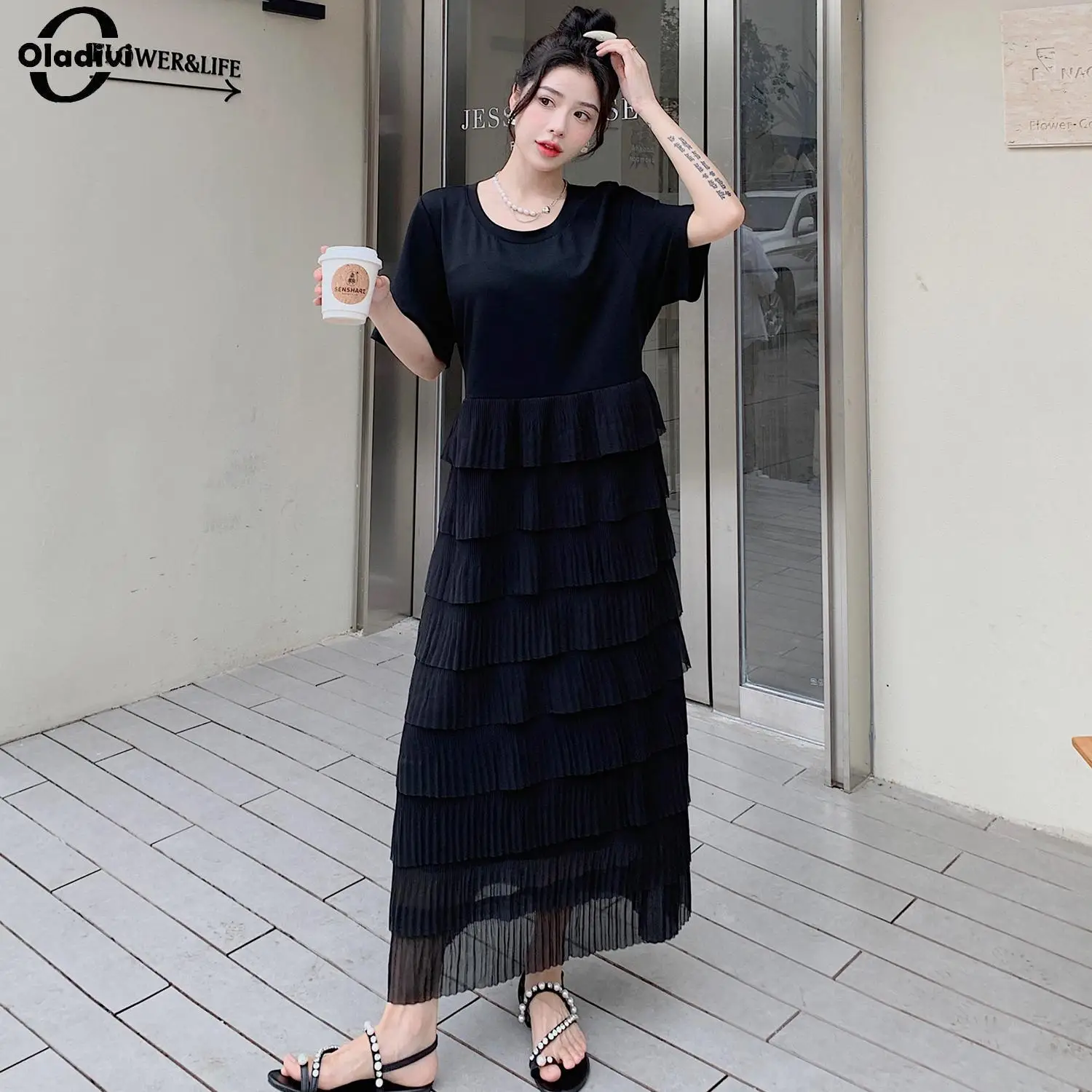 Oladivi Large Size Women Casual Loose Cake Dress 2023 Summer New Oversized Dresses Female Tunic Robe Big Size Clothing 4XL 50319
Oladivi Large Size Women Casual Loose Cake Dress 2023 Summer New Oversized Dresses Female Tunic Robe Big Size Clothing 4XL 50319