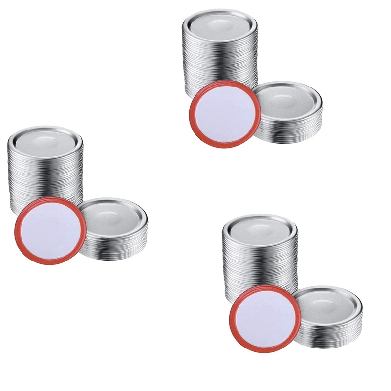 LJL-300 Pcs Wide Mouth 86 MM Jar Canning Lids, Reusable Leak Proof Split-Type Silver Lids With Silicone Seals Rings
LJL-300 Pcs Wide Mouth 86 MM Jar Canning Lids, Reusable Leak Proof Split-Type Silver Lids With Silicone Seals Rings