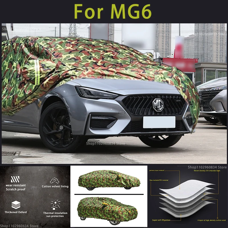 For MG6 Oxford car cover Hail car cover Outdoor Protection Snow Cover Sunshade Waterproof Dustproof Camouflage Car Cover
For MG6 Oxford car cover Hail car cover Outdoor Protection Snow Cover Sunshade Waterproof Dustproof Camouflage Car Cover