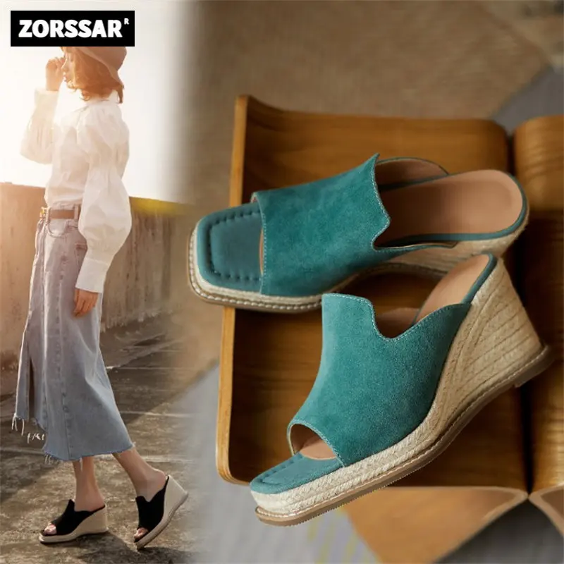 Fashion Womens Thick Bottom Summer Sandals Suede Women Wedges Slippers 2023 New High heels Women's Beach shoes Free Shipping
Fashion Womens Thick Bottom Summer Sandals Suede Women Wedges Slippers 2023 New High heels Women's Beach shoes Free Shipping