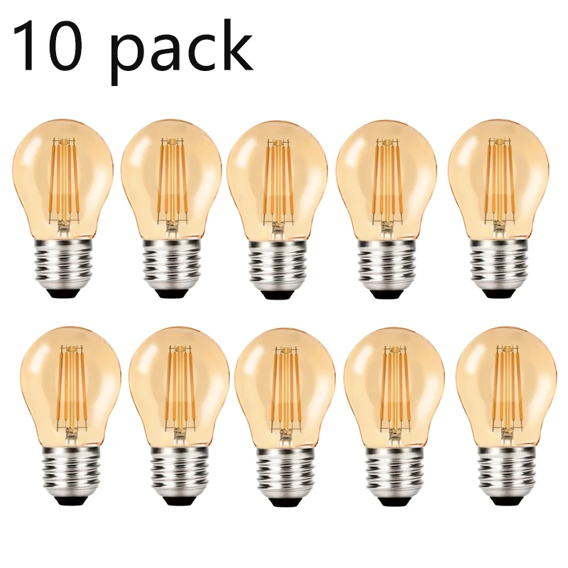 

Led Filament Edison Bulb E27 G45 Mini Globe 4W Dimmable Vintage Led Lamp 2200K 2700K Warm White For String Light Bulb