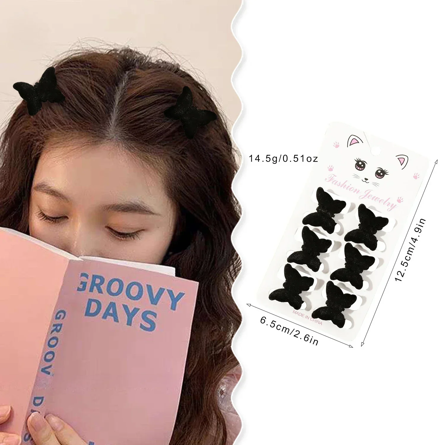 Korean 6pcs/set Mini Black Grab Clip Women Girls Simple Broken Hair Artifact Forehead Braided Hair Clip Hair Bangs Side Clip
Korean 6pcs/set Mini Black Grab Clip Women Girls Simple Broken Hair Artifact Forehead Braided Hair Clip Hair Bangs Side Clip