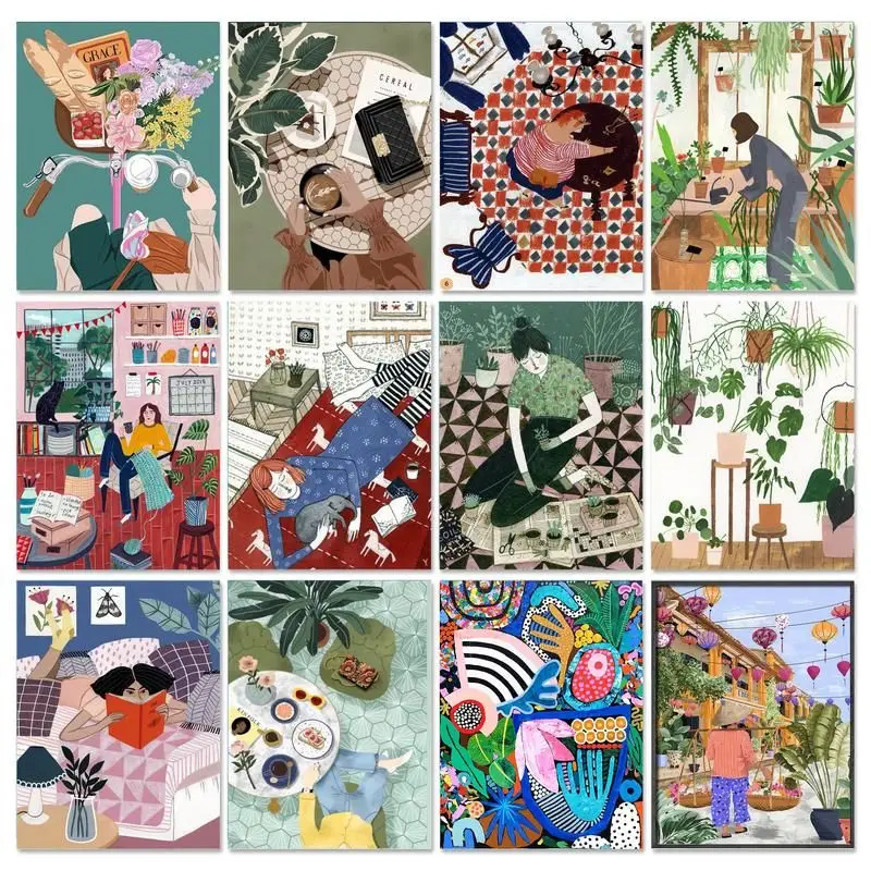 GATYZTORY Paint By Number Girl Drawing On Canvas Handpainted With Framed Pictures By Number Flower Leaf Kits Home Decoration
GATYZTORY Paint By Number Girl Drawing On Canvas Handpainted With Framed Pictures By Number Flower Leaf Kits Home Decoration