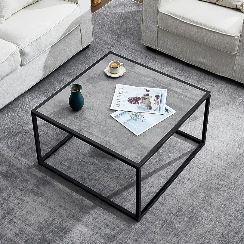 

SAYGOER Small Coffee Table Square Modern Coffee Tables for Small Spaces Low Center Table for Living Room Office