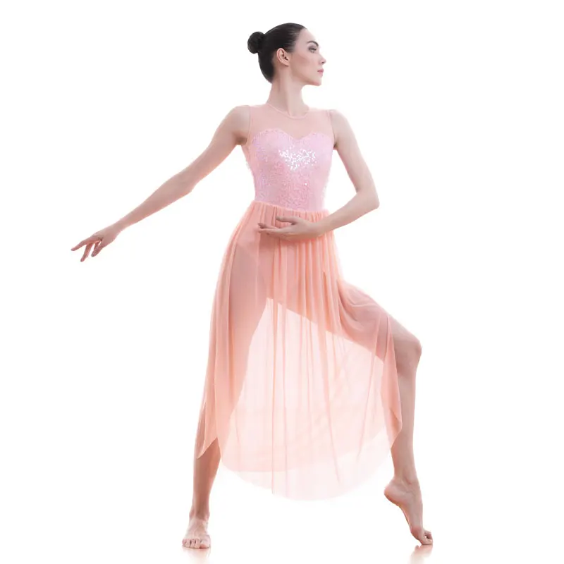 16031 Pink Sequin Long Ballet Dance Lyrical Dress Girls & Women Stage Performance Costumes Contemporary Dance Mesh Dress
16031 Pink Sequin Long Ballet Dance Lyrical Dress Girls & Women Stage Performance Costumes Contemporary Dance Mesh Dress