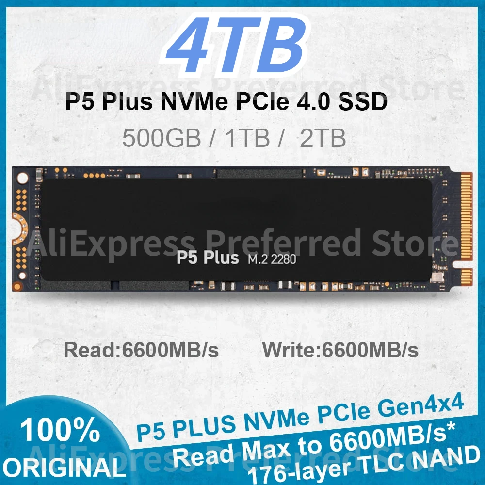 SSD P5 Plus 2TB 1TB 500GB PCIe 4.0 3D NAND NVMe M.2 2280 Gaming SSD High Performance built-in Solid State Drive For PC
SSD P5 Plus 2TB 1TB 500GB PCIe 4.0 3D NAND NVMe M.2 2280 Gaming SSD High Performance built-in Solid State Drive For PC