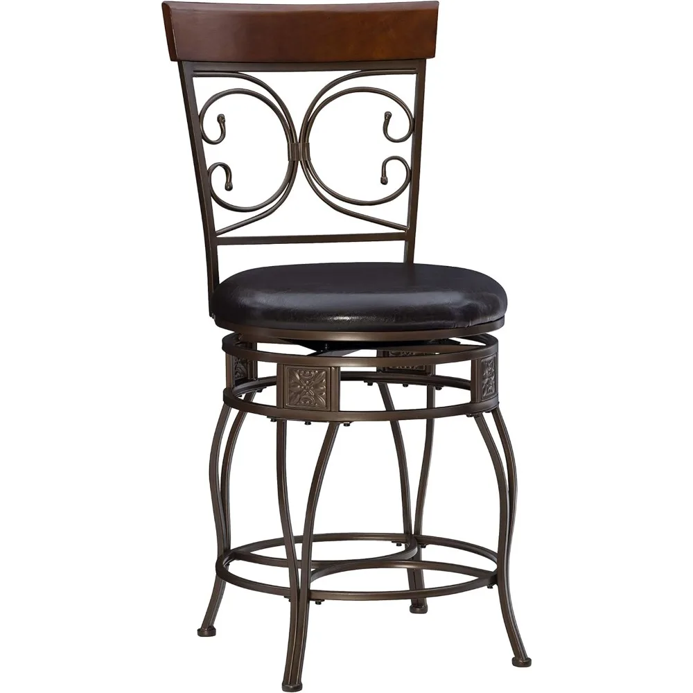 

Big and Tall Back Scroll Stool, Counter Height bar chairs bar stools for kitchen counter stools