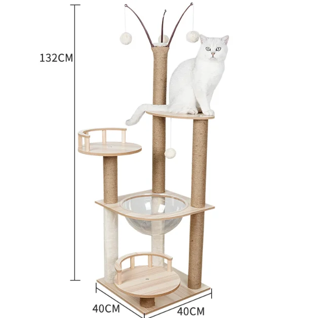 Multi-level Tree House Wooden Tower Condo With Scratching Posts Cat Beds Pet Supplies Climbing Frame
Multi-level Tree House Wooden Tower Condo With Scratching Posts Cat Beds Pet Supplies Climbing Frame