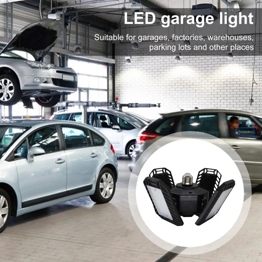 

Led Garage Light 60w Super Bright Led Garage Ceiling Light Foldable Deformable Design for Energy-saving Warehouse Parking Lot