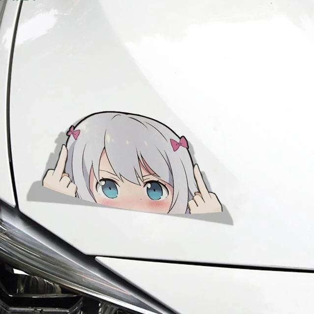 Мультяшные автомобильные наклейки для Eromanga Sensei Peeker Big Head аниме виниловые переводные наклейки JDM наклейки на окно багажник ноутбука 13 см
Мультяшные автомобильные наклейки для Eromanga Sensei Peeker Big Head аниме виниловые переводные наклейки JDM наклейки на окно багажник ноутбука 13 см