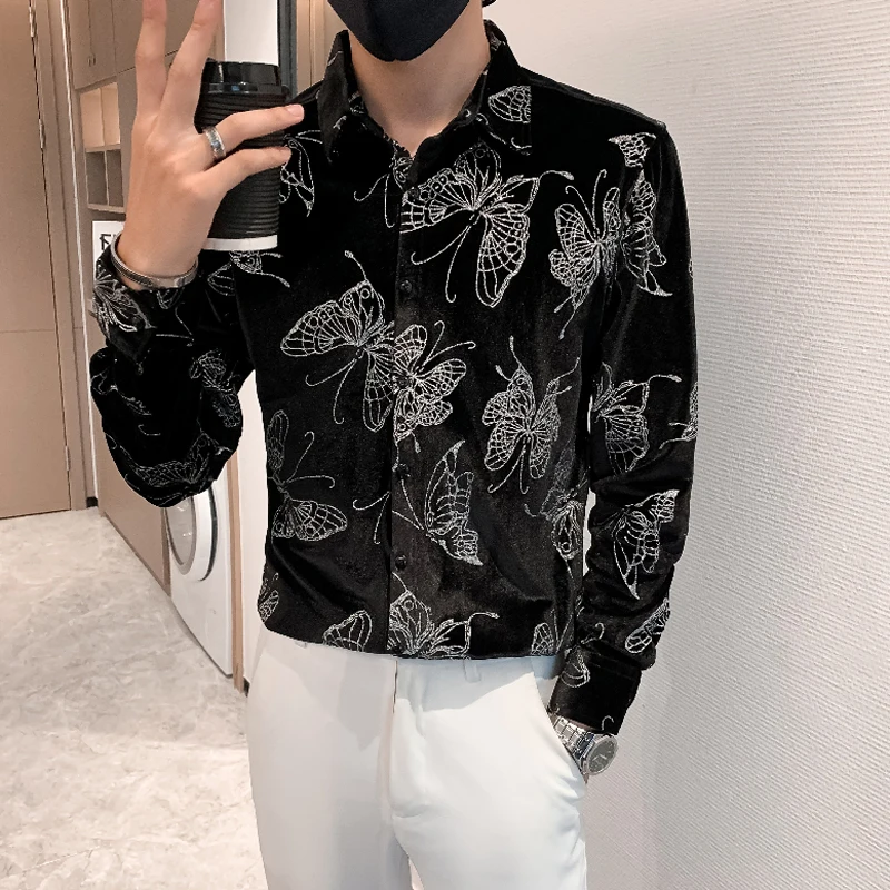 2022 Brand Clothing Men's spring High Quality Casual Long Sleeve Shirts/Male Slim Fit Butterfly print Cloth with soft nap Shirts
2022 Brand Clothing Men's spring High Quality Casual Long Sleeve Shirts/Male Slim Fit Butterfly print Cloth with soft nap Shirts