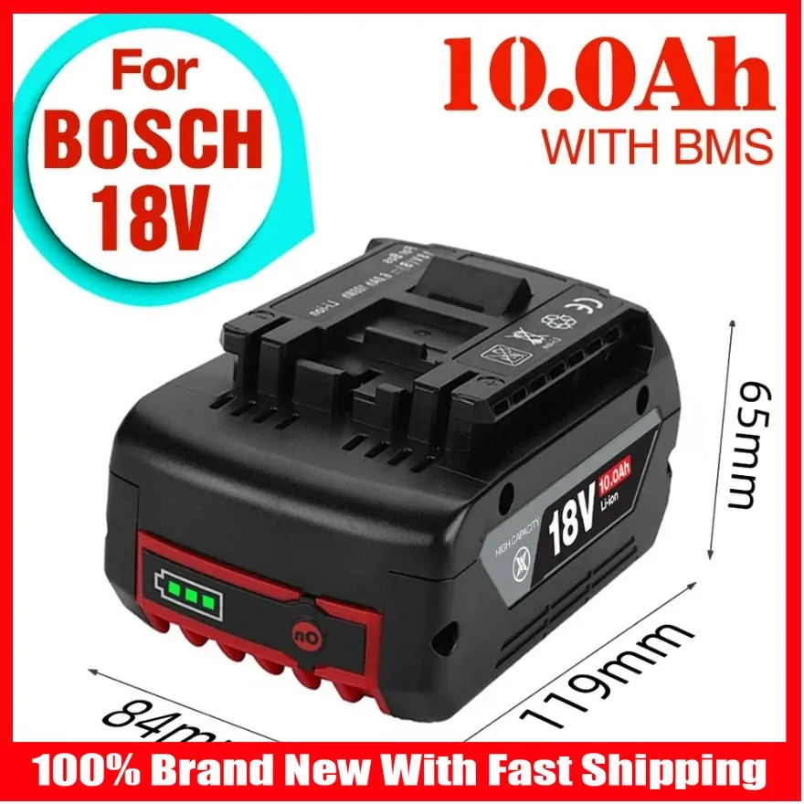 Batteries For BOSCH Authentic 18V 10Ah LITHIUM-ION BATTERY GBA 18V 10Ah 18V Professional GBA GSR GSB BAT618 BAT609 w/Fuel Guage
Batteries For BOSCH Authentic 18V 10Ah LITHIUM-ION BATTERY GBA 18V 10Ah 18V Professional GBA GSR GSB BAT618 BAT609 w/Fuel Guage