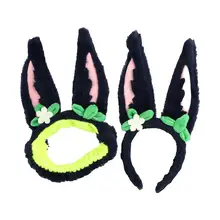 Cute Rabbit Ear Elastic Hair Band Cosplay Cartoon Hairband Accessories Up Wash Hairband Hair Hoop Cute Hair Ear Headwear Ma V8F9