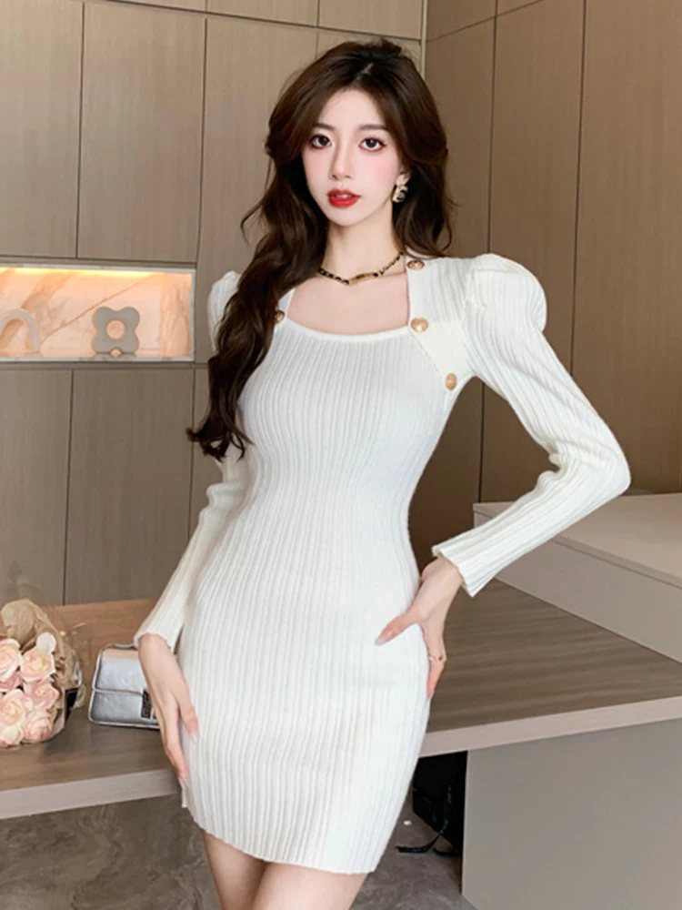 New Fashion Ladies Stretchy Clothes Knitted Short Dresses Women Simple Solid Sweater Inner-Match Skinny Mini Dress Mujer Vestido
New Fashion Ladies Stretchy Clothes Knitted Short Dresses Women Simple Solid Sweater Inner-Match Skinny Mini Dress Mujer Vestido