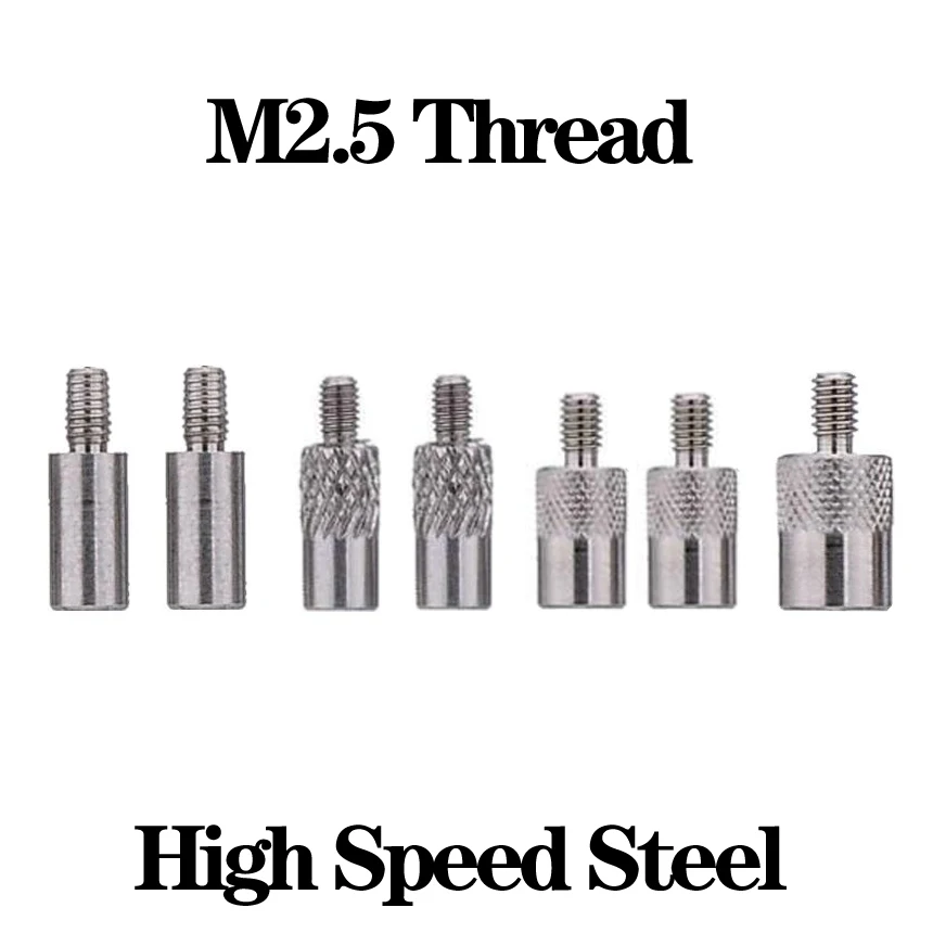 

2mm 4mm 5mm 8mm 10mm OD M2.5 Thread High Speed Steel Measure Flat Height Dial Gage Test Indicator Gauge Stylus Tip Needle Probe