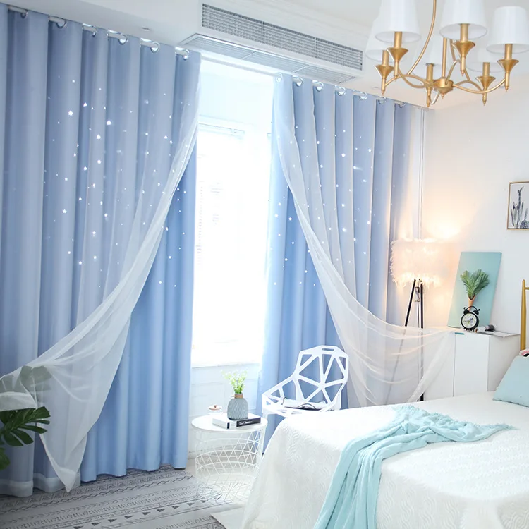 Net red Korean hollow star Curtains for Living dining room bedroom Nordic ins shading finished product customization
Net red Korean hollow star Curtains for Living dining room bedroom Nordic ins shading finished product customization