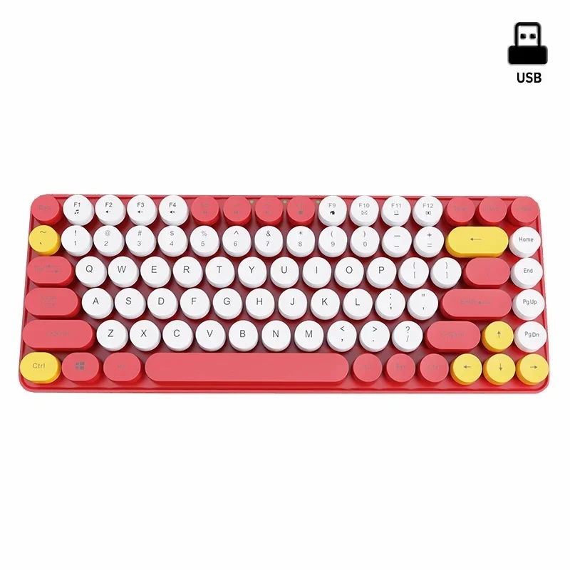 JOMAA 84Keys 2.4G Wireless Keyboard Colors Retro Round mute Keycaps Keyboard for Laptop Computer Wireless keyboard
JOMAA 84Keys 2.4G Wireless Keyboard Colors Retro Round mute Keycaps Keyboard for Laptop Computer Wireless keyboard