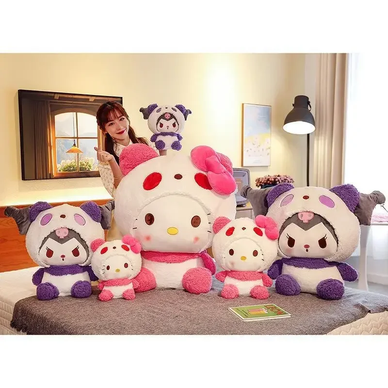 

Sanrio Hello Kitty Kuromi Interior Sofa Throw Pillow Doll Decoration Kids Plush Toy Doll Kids Christmas Birthday Present