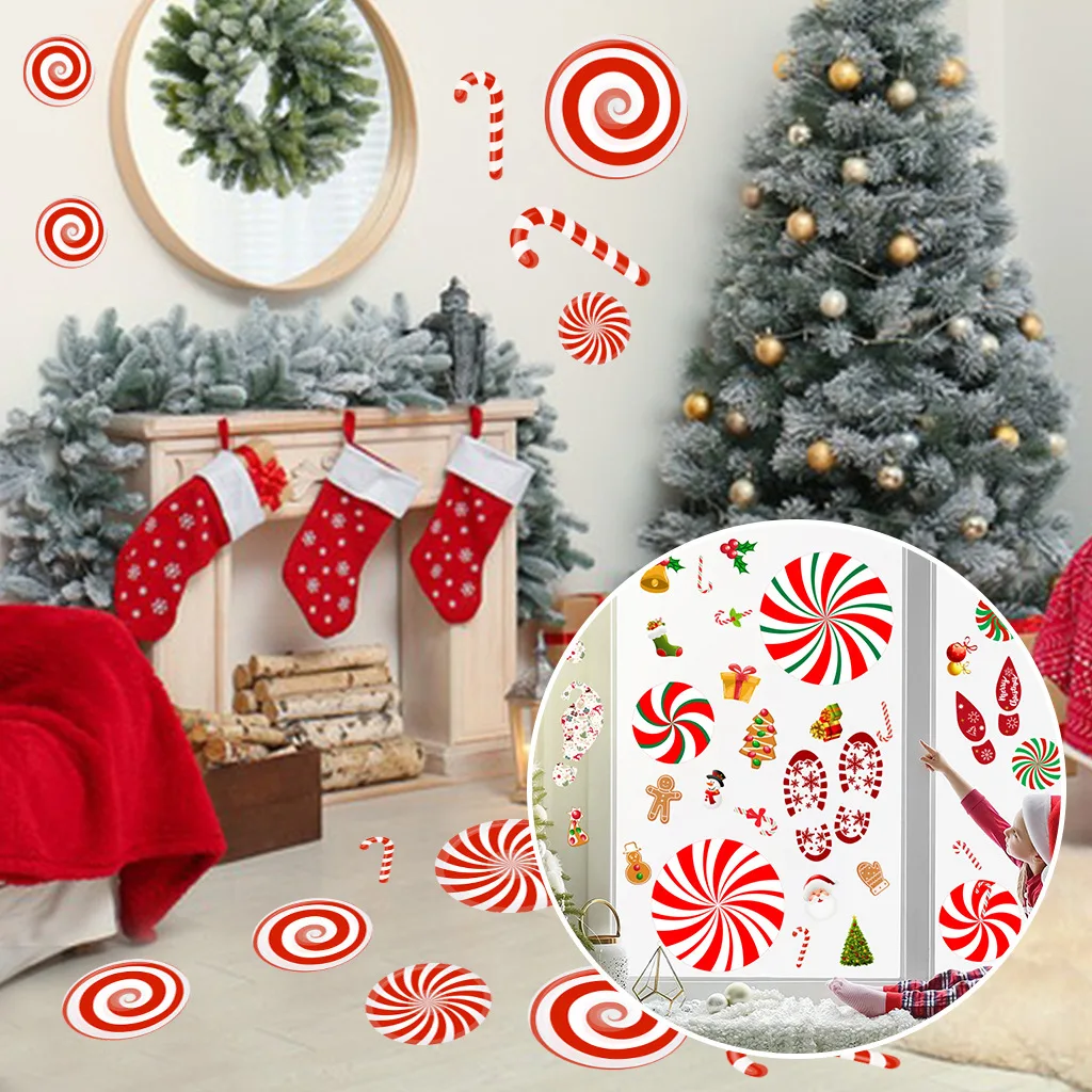 Removable Christmas Window Stickers for Glass Decoration Wall Stickers Merry Christmas Candy Party Decorative Stickers Vinyl
Removable Christmas Window Stickers for Glass Decoration Wall Stickers Merry Christmas Candy Party Decorative Stickers Vinyl