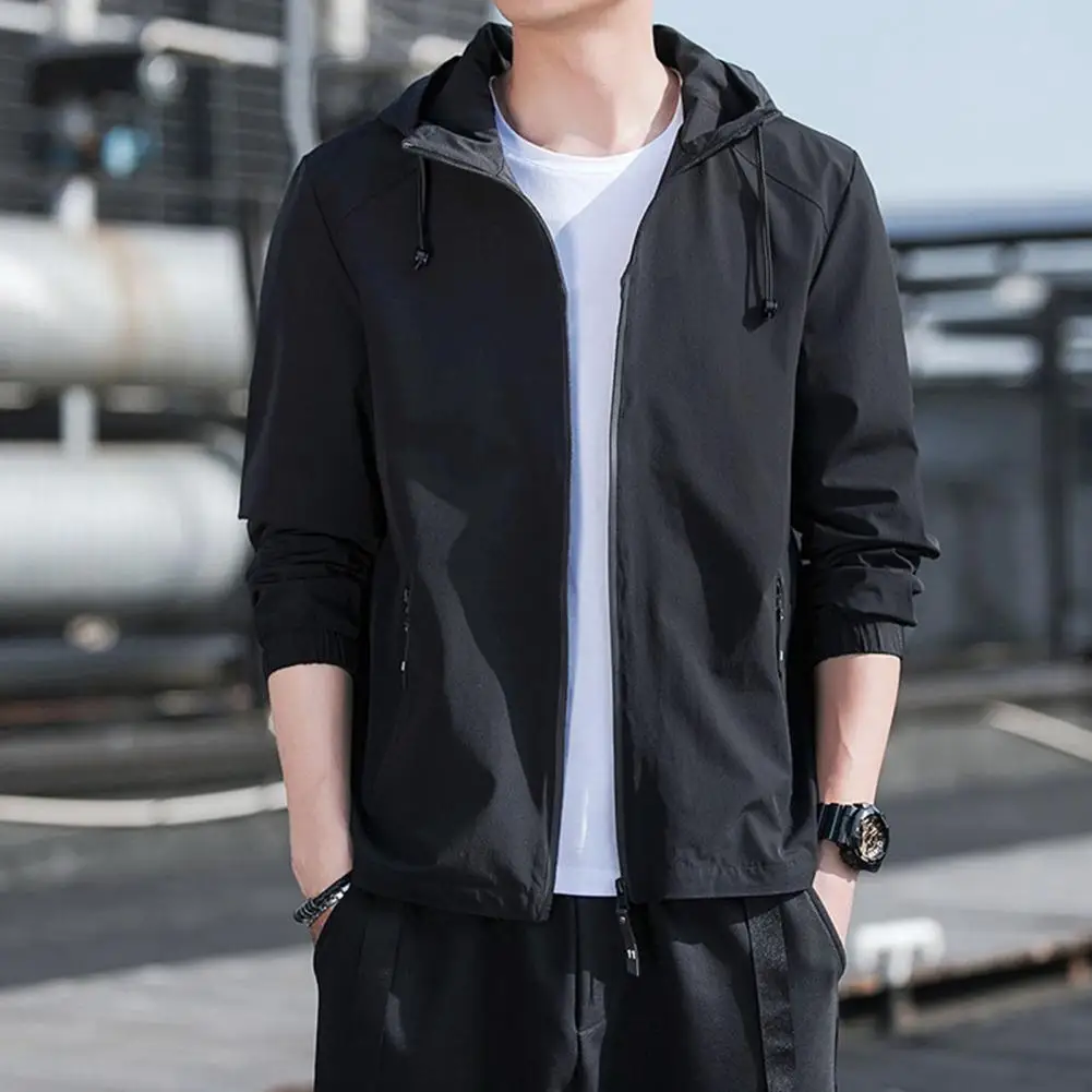 Men Winter Jacket Versatile Men's Hooded Cardigan Smooth Pure Color Coat with Drawstring Pockets Elastic Cuff Soft Loose Fit Men
Men Winter Jacket Versatile Men's Hooded Cardigan Smooth Pure Color Coat with Drawstring Pockets Elastic Cuff Soft Loose Fit Men