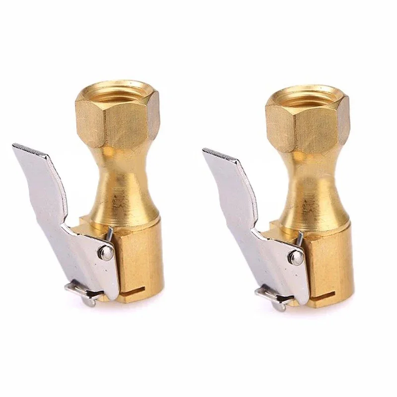 2 PCS 1/4 Inch NPT Straight Brass Lock-on Tire Inflator Air Female Chuck With Clip 80PSI
2 PCS 1/4 Inch NPT Straight Brass Lock-on Tire Inflator Air Female Chuck With Clip 80PSI