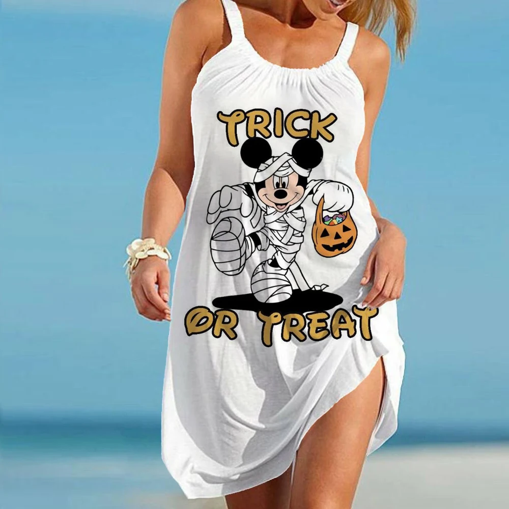 Disney Women Fashion Print Dress Mid Length Sling Beach Dress Cartoon Mickey Casual Sleeveless Party Dress Elegant Sundress Hem
Disney Women Fashion Print Dress Mid Length Sling Beach Dress Cartoon Mickey Casual Sleeveless Party Dress Elegant Sundress Hem