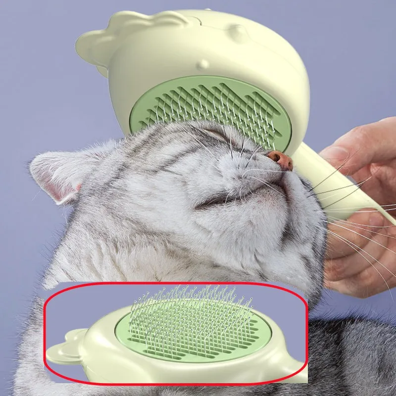 

Cat Comb Self Cleaning Cat Brush Comb Pet Hair Remover Massage Dog Brush One Click Combs for Cats Hair Knot Opening Pet Products