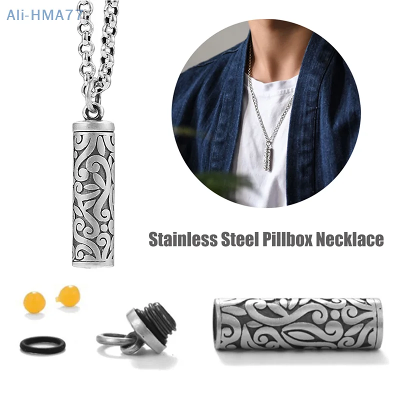 1PC Stainless Steel Pill Case Holder Pill Box Cylinder Urn Pendant Memorial Necklace Jewelry
1PC Stainless Steel Pill Case Holder Pill Box Cylinder Urn Pendant Memorial Necklace Jewelry