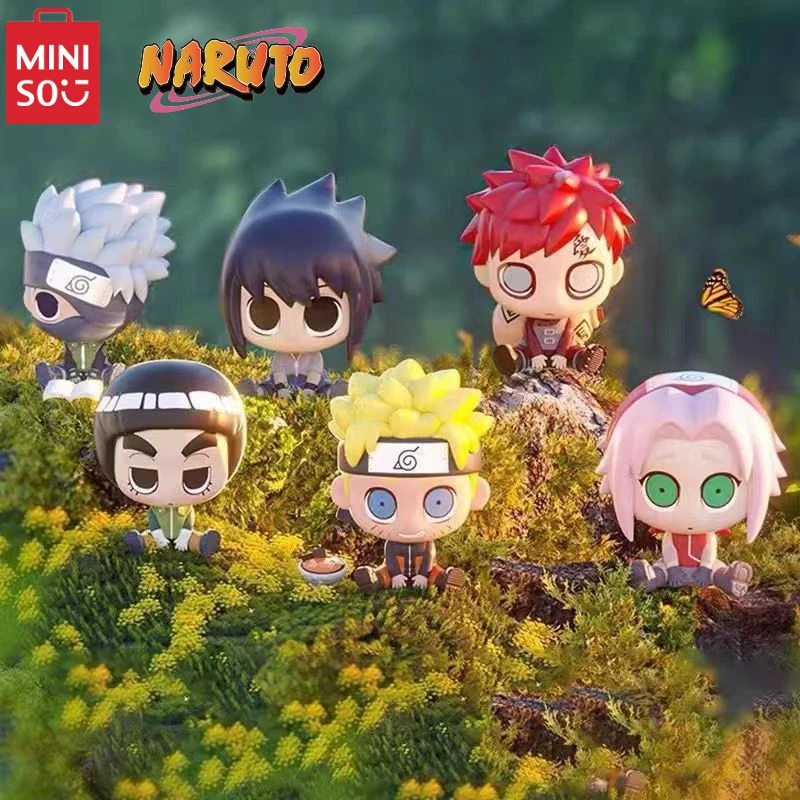 

MINISO NARUTO shippurden серия сидя дядя удзумаки Наруто Hatake Kakashi украшения детская игрушка модель подарок на день рождения