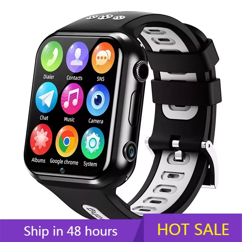 

Dual Camera W5 Android 9.0 4G Video Call Smart Watch Phone 4 Core CPU 16GB ROM GPS WIFI Student Children App Store Smartwatch