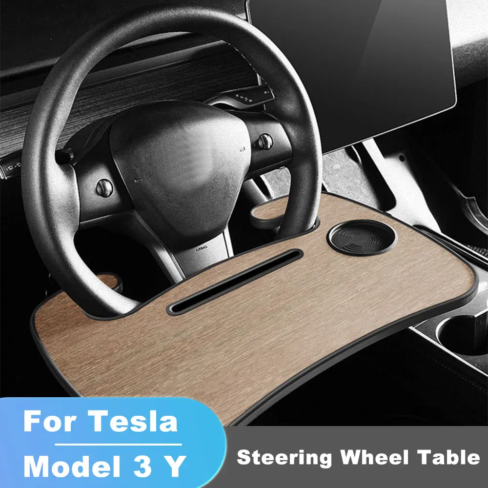 

Steering Wheel Tray For tesla Model 3 Y Car Laptop Computer Desk Mount Stand Work Drink Coffee Goods Board Dining Table Holder