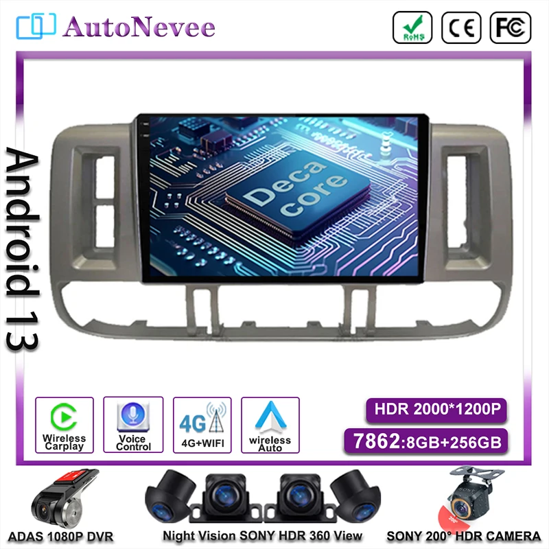 

Android 13 Car Player Stereo For Nissan X-Trail X Trail 1 T30 2000-2004 Multimedia GPS Auto Radio DVD Navigation Carplay QLED